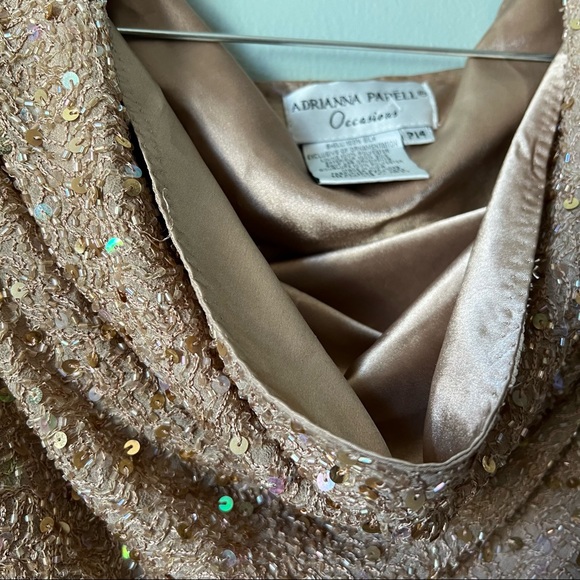 Adrianna Papello occasions women Sequin and beaded cowl neck top  size 14 - Picture 11 of 14